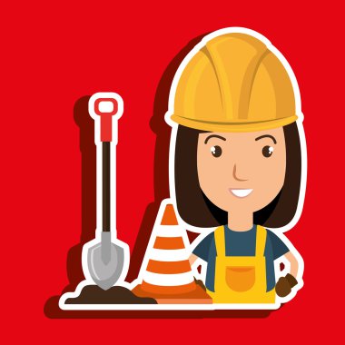 kadın kürek uyarı İnşaat