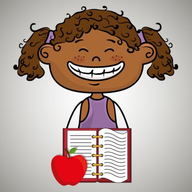 çizgi film kız not defteri simgesi