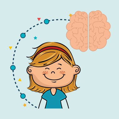 Kız çizgi film beyin fikir