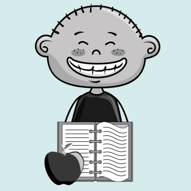 çizgi film çocuk not defteri simgesi