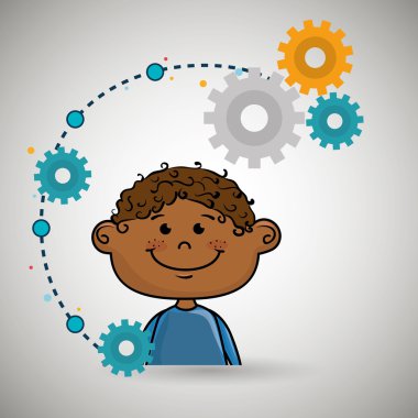 çizgi film çocuk vites simgesi