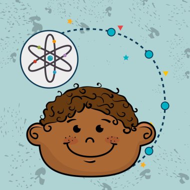 çocuk çizgi film atom simgesi