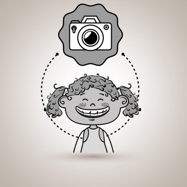 Öğrenci kız çalışma simgesi