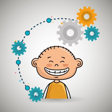 çizgi film çocuk vites simgesi