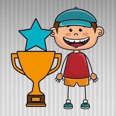 Çocuk kupa yıldız simgesi