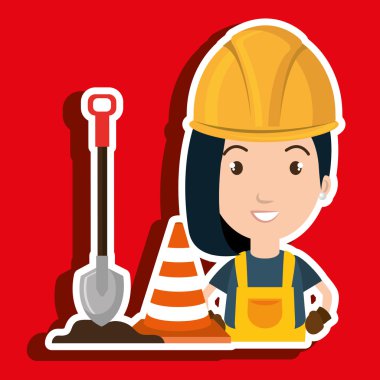 kadın kürek uyarı İnşaat