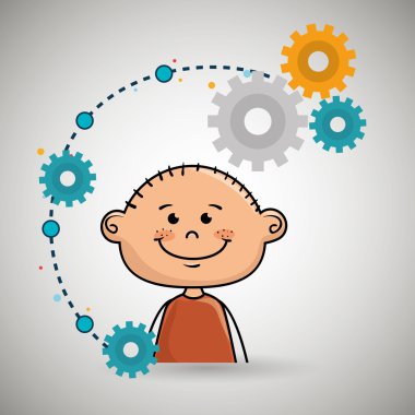 çizgi film çocuk vites simgesi