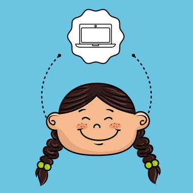 Kız çizgi film kap simgesi