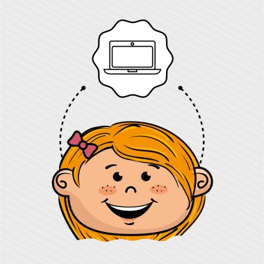 çizgi film kız okul simgesi