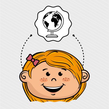 çizgi film kız okul simgesi