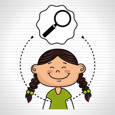 Kız çizgi film kap simgesi