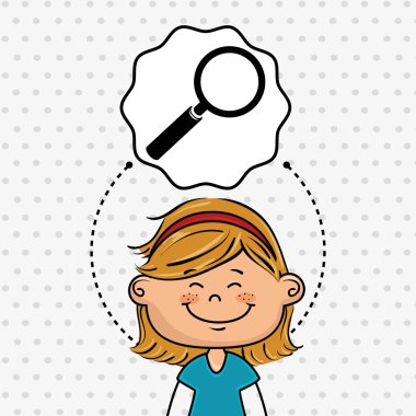 çizgi film kız okul simgesi