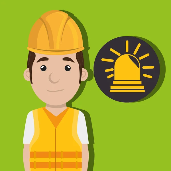 İşçi koruma termik Santrali — Stok Vektör