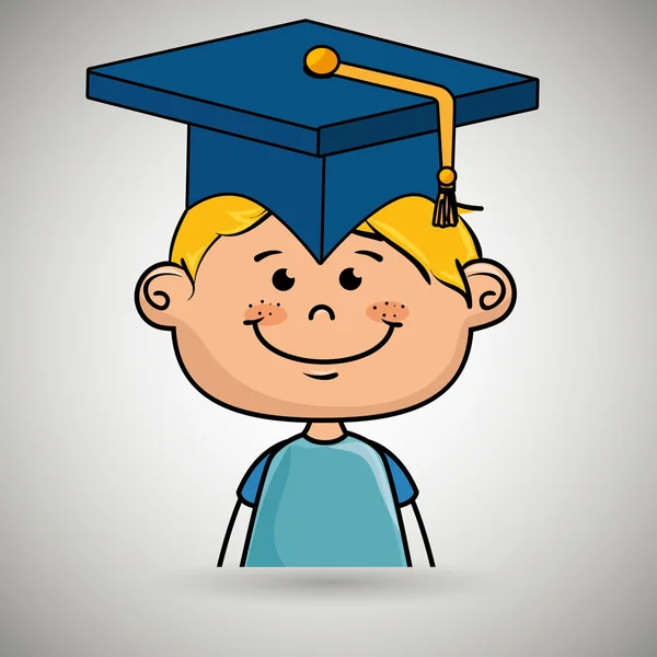 Estudiante graduación tapa icono — Vector de stock