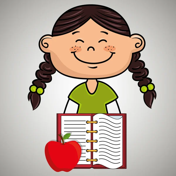 çizgi film kız not defteri simgesi