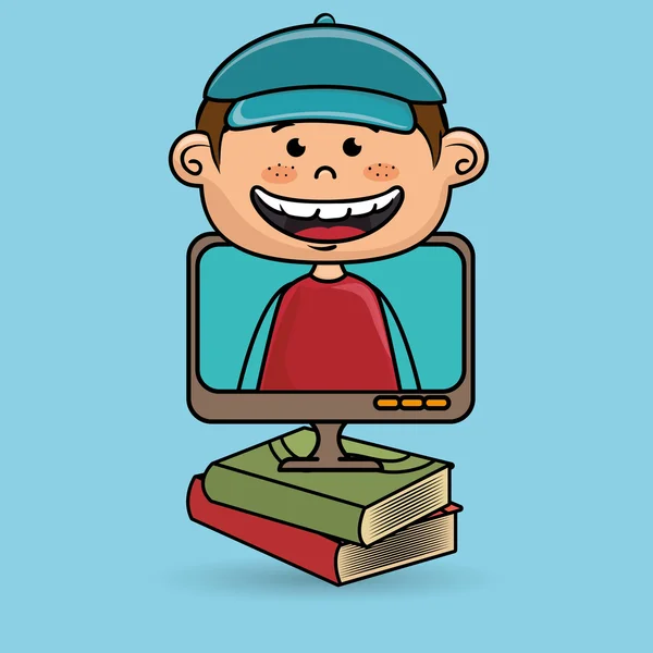 Kids screen book icon — Stock Vector