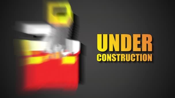 Under konstruktion industri verktyg — Stockvideo