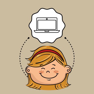 çizgi film kız okul simgesi