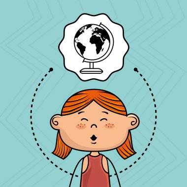 çizgi film kız okul simgesi