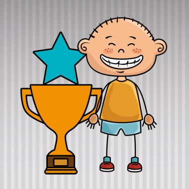 Çocuk kupa yıldız simgesi