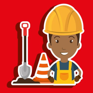 Adam kürek uyarı İnşaat