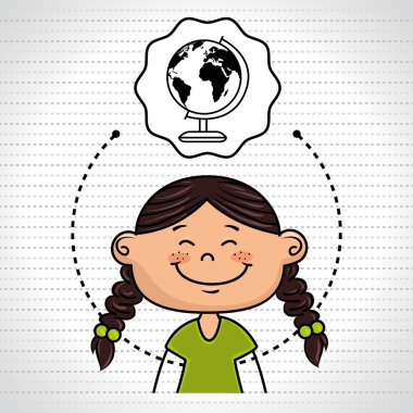 Kız çizgi film kap simgesi