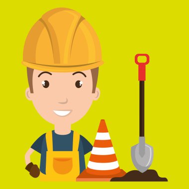 Adam kürek uyarı İnşaat