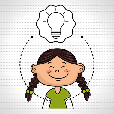 Kız çizgi film kap simgesi