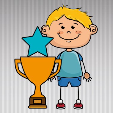 Çocuk kupa yıldız simgesi