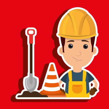 Adam kürek uyarı İnşaat