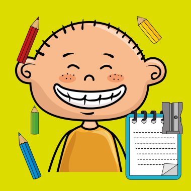 karakter karikatür çocuk defter