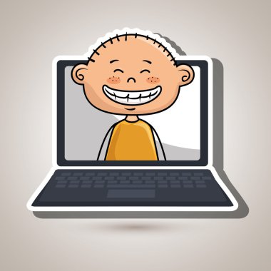 Çocuk dizüstü öğrenci cap