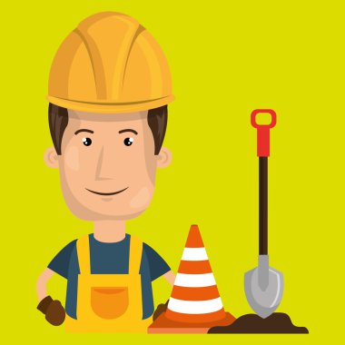 Adam kürek uyarı İnşaat