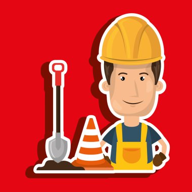 Adam kürek uyarı İnşaat