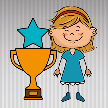 Kız kupa yıldız simgesi