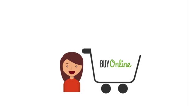 E-ticaret iş online — Stok video