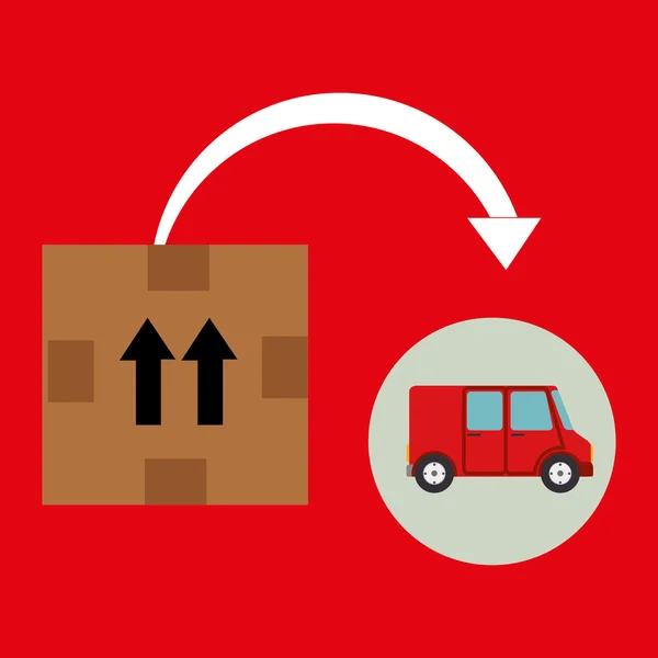 Коробочная доставка коробки — стоковый вектор