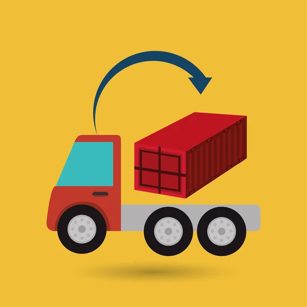 Truck delivery shipping cargo — Stock Vector