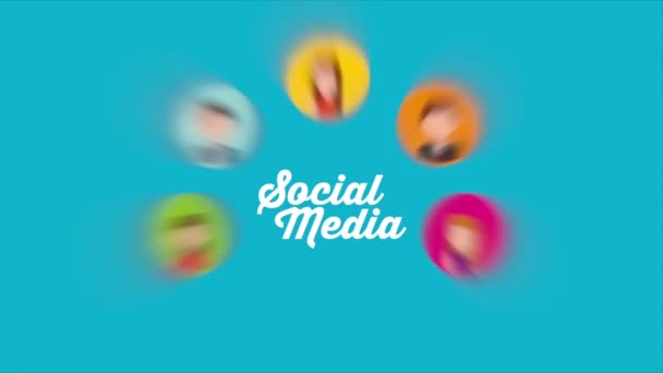 Social-Media-Konzept — Stockvideo