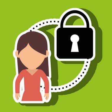 karakter asma kilit güvenli koruma