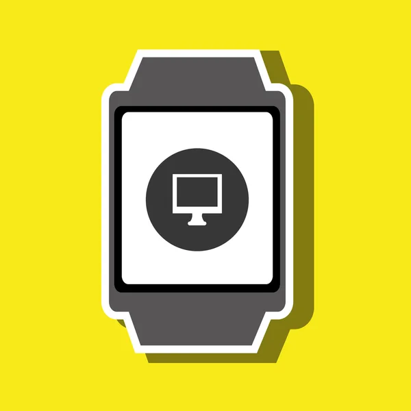 Aplicações de tecnologia smartwatch — Vetor de Stock