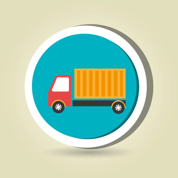 Truck cargo delivery goods — Stock Vector