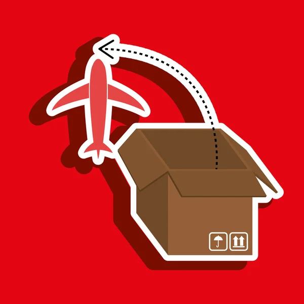 Boîte paquet carton livraison — Image vectorielle