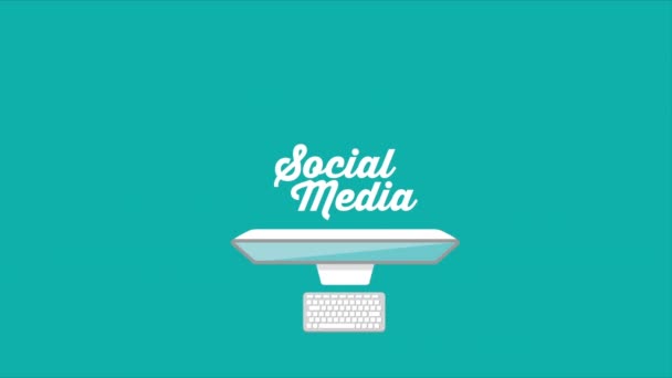 Concepto de medios sociales — Vídeo de stock