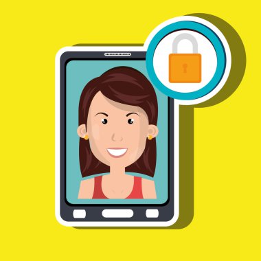kadın smartphone güvenli