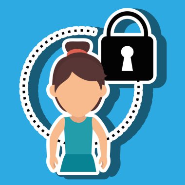 karakter asma kilit güvenli koruma