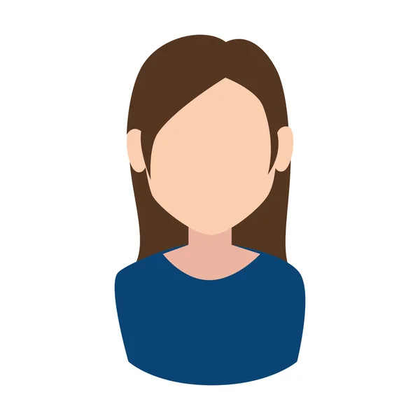 Chica cara femenina — Vector de stock