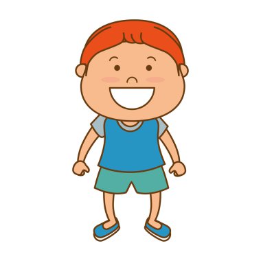 Küçük çocuk gülümsüyor