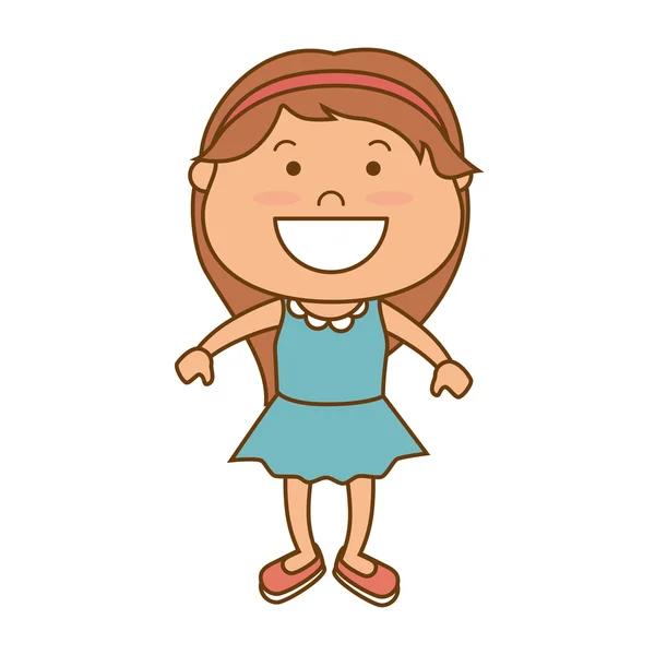 Niña sonriendo — Vector de stock