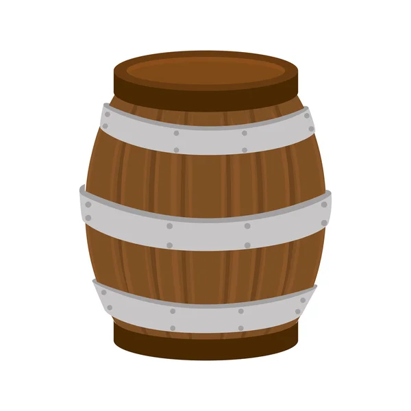 Dřevěný Sud nápoj — Stockový vektor